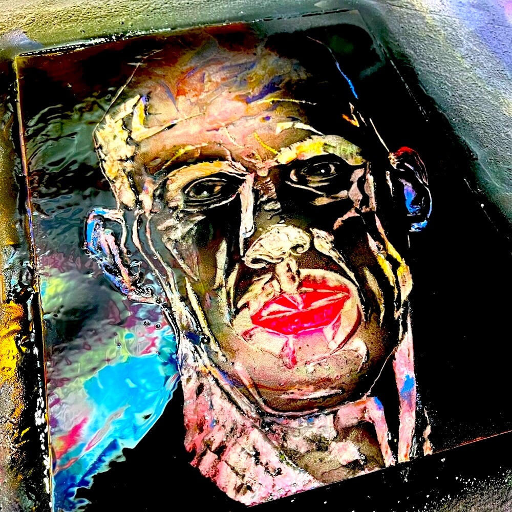 PRACTICE | 11x14 | DANIEL ARNOLD Original Spray Paint Portrait 2022